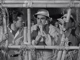 Jim Backus, Bob Denver, Tina Louise, Russell Johnson, Natalie Schafer, and Dawn Wells in Gilligan's Island (1964)