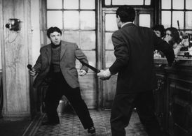 Charles Aznavour, Serge Davri, Marie Dubois, and Catherine Lutz in Shoot the Piano Player (1960)