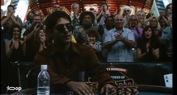 Nancy Good, far left, in scene with Michael Imperioli, in High Roller: The Stu Unger Story. (Still from trailer).