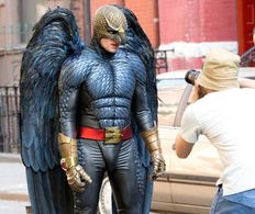 Benjamin Kanes on the set of Birdman (2014) in NYC