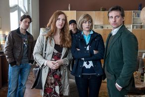 Gesine Cukrowski, Deborah Kaufmann, Bernd Michael Lade, René Steinke, and Pablo Sprungala in Leipzig Homicide (2001)