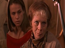 Lucie Jeanne and Sara Kestelman in Relic Hunter (1999)