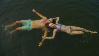 Dustin Clare as Charlie and Camille Keenan as Eve in the film 'Sunday'.