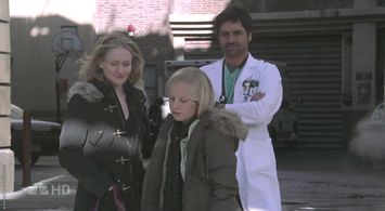 Paula Malcomson, John Stamos, and Chloe Season 13 ER