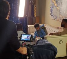 On the set of The Good Teacher