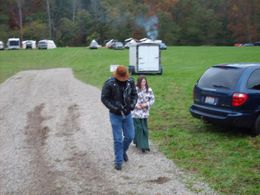 With Cassidy Rae Owens on the set of Paradise.