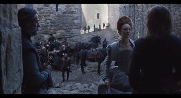 Kal Sabir as The Laird of Ramorny (left) in 'Mary Queen of Scots'