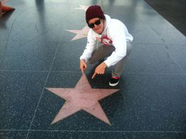 Edwin Gagiano on Hollywood Boulevard.