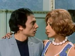 Adel Emam and Nahed Sharif in Al-Mohem El-Hob (1974)