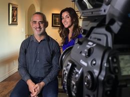 On the set of “Tamara de Lempicka” Documentry