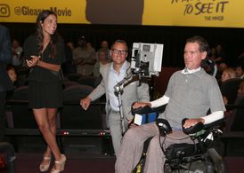 Steve Gleason and Michel Varisco-Gleason at an event for Gleason (2016)