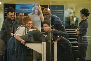 Ever Carradine, Brittany Ishibashi, Ryan Sands, Brigid Brannagh, Kevin Weisman, James Yaegashi, and Angel Parker in Runa