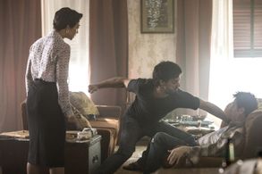 Dominic Cooper, Ruth Negga, and Robbie Tann in Preacher (2016)