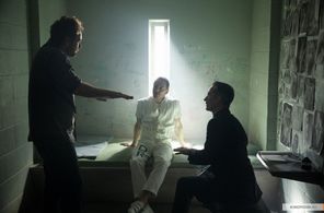 Michael Fassbender, James Sobol Kelly and Justin Kurzel filming Assassin's Creed (2016).