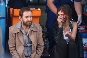 Konstantin Khabenskiy and Paulina Andreeva in The Method (2015)