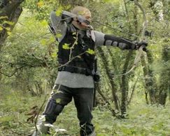 Rhys Horler with his battle armour, Bow and Sword hunting vampires in 