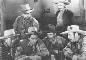 Al Bridge, James Ellison, George 'Gabby' Hayes, Al Hill, Jim Mason, and John Merton in Call of the Prairie (1936)