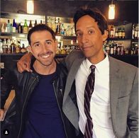 Luca Malacrino & Danny Pudi on set of 'Babysplitters'