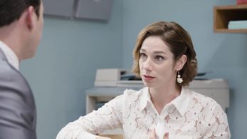 Verónica Pelaccini and Juan de Dios Ortíz in Once (2017)