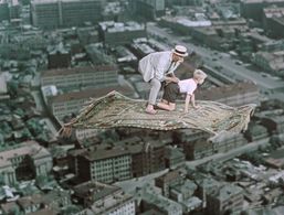 Aleksei Litvinov and Nikolay Volkov in The Flying Carpet (1957)