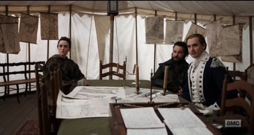 Heather Lind, Seth Numrich, and Daniel Henshall in TURN: Washington's Spies (2014)