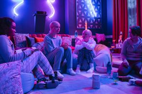 Áine Rose Daly, Esme Creed-Miles, Gianna Kiehl, and Yasmin Monet Prince in Hanna: Welcome Mia (2020)