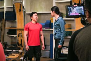 Luke Lee on the set of 