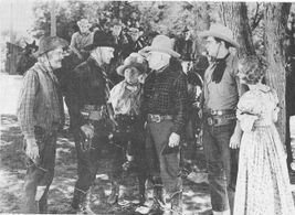 Ernie Adams, William Boyd, William Duncan, Russell Hayden, George 'Gabby' Hayes, Billy King, Leo J. McMahon, and Lois Wi