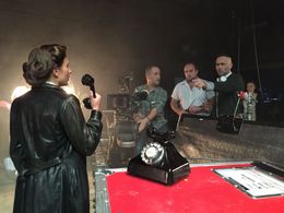 On the set of 'Leni. Leni.'