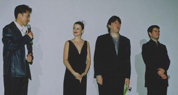 Emceeing the Vanilla Sky gala premiere with Penelope Cruz, Cameron Crowe and Tom Cruise in Singapore. I also emceed thei