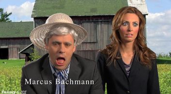 Bryan Safi and Erin Gibson in Michele Bachmann's Migraines (2011)