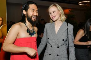 Alison Pill and Jin Ha at an event for Devs (2020)