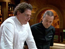 Marco Pierre White and Shannon Bennett in MasterChef Australia (2004)