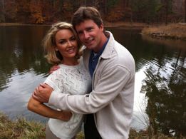 Chuck with Kelly Carlson on set in North Carolina