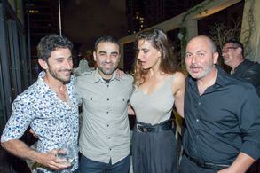 Hisham Suliman, Rona-Lee Shimon, Lior Raz, and Doron Ben-David in Fauda (2015)