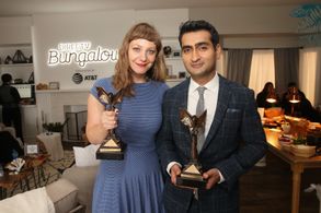 Kumail Nanjiani and Emily V. Gordon at an event for The Big Sick (2017)