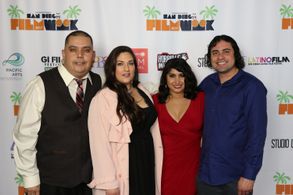 Luis Martinez and Dominic Lerma at an event for Slap Worthy (2016)