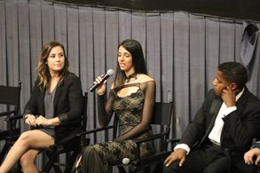 Merrick McCartha, Ghadir, and Raye Richards at an event for The Playground (2017)