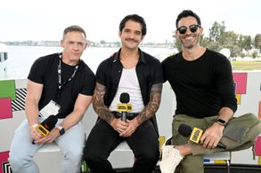 Tyler Hoechlin, Tyler Posey, and Jeff Davis at an event for Teen Wolf: The Movie (2023)