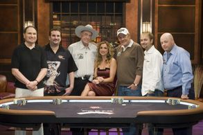 Jerry Buss, Shana Hiatt, Gabe Kaplan, Daniel Negreanu, Doyle Brunson, and Mike Matusow in Poker After Dark (2007)