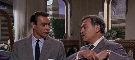 Sean Connery and Pedro Armendáriz in From Russia with Love (1963)