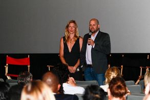 Writer / directors The Sibs (Megan Raney Aarons & Colin Keith Gray) answer a Q&A after the premiere of their narrative f