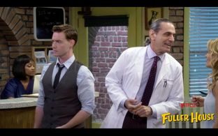 Still of Johnny Martini and Robin Thomas in Fuller House (2016)