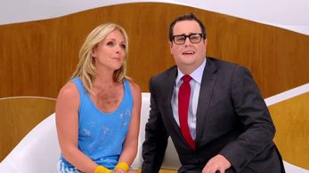 with Jane Krakowski (as Richard Simmons) for Dish.