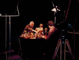 Phil Kellison (Puppetoon animator, special effects) and Arnold Leibovit 