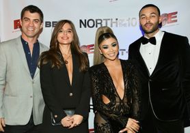 William Gibson, Don Benjamin, Stephanie Nur, and Liane Valenzuela at an event for North of the 10 (2022)