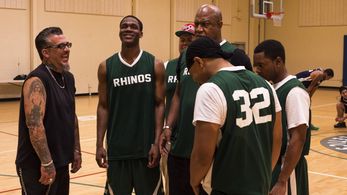 Derick Anthony On Set Of On The Court