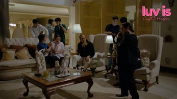 Denise Joaquin, Gio Alvarez, Boom Labrusca, Sean Lucas, Debraliz, Raheel Bhyria, and Ariel Ureta in Luv Is: Caught in Hi