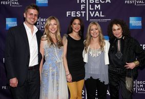 Jasmine McGlade and the cast of her film MARIA MY LOVE at it's Tribeca Film Festival premiere.
