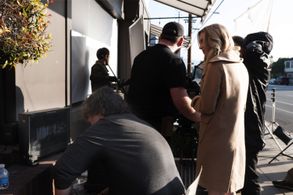 Brett A. Hart and Jessica Bishop in Coffee with Exes (2020)